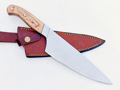Olive wood Chef Knife - Stainless Steel - 12"