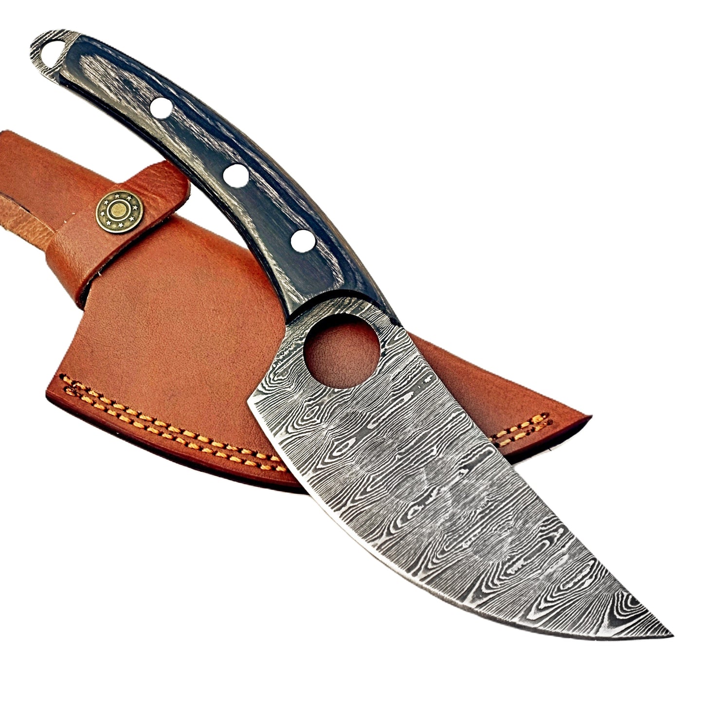 Blackwood Paring Knife - Fixed Blade - Damascus Steel