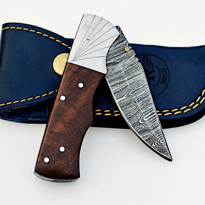 Wally Folding Knife Damascus – Premium Sharp EDC Pocket Blades