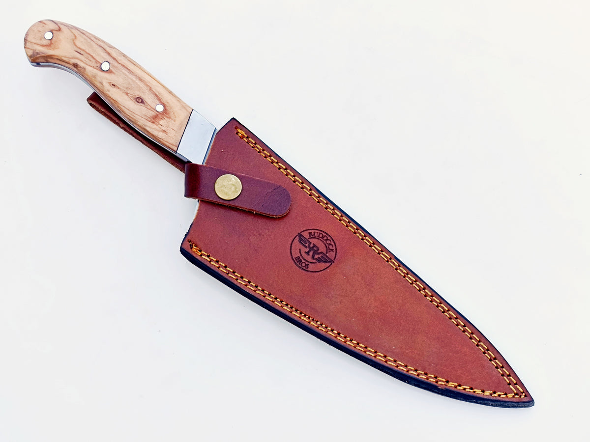 Olive wood Chef Knife - Stainless Steel - 12"