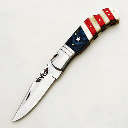 The Patriot Folding Knife -  Stainless Steel