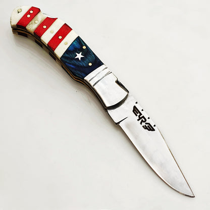 The Patriot Folding Knife -  Stainless Steel
