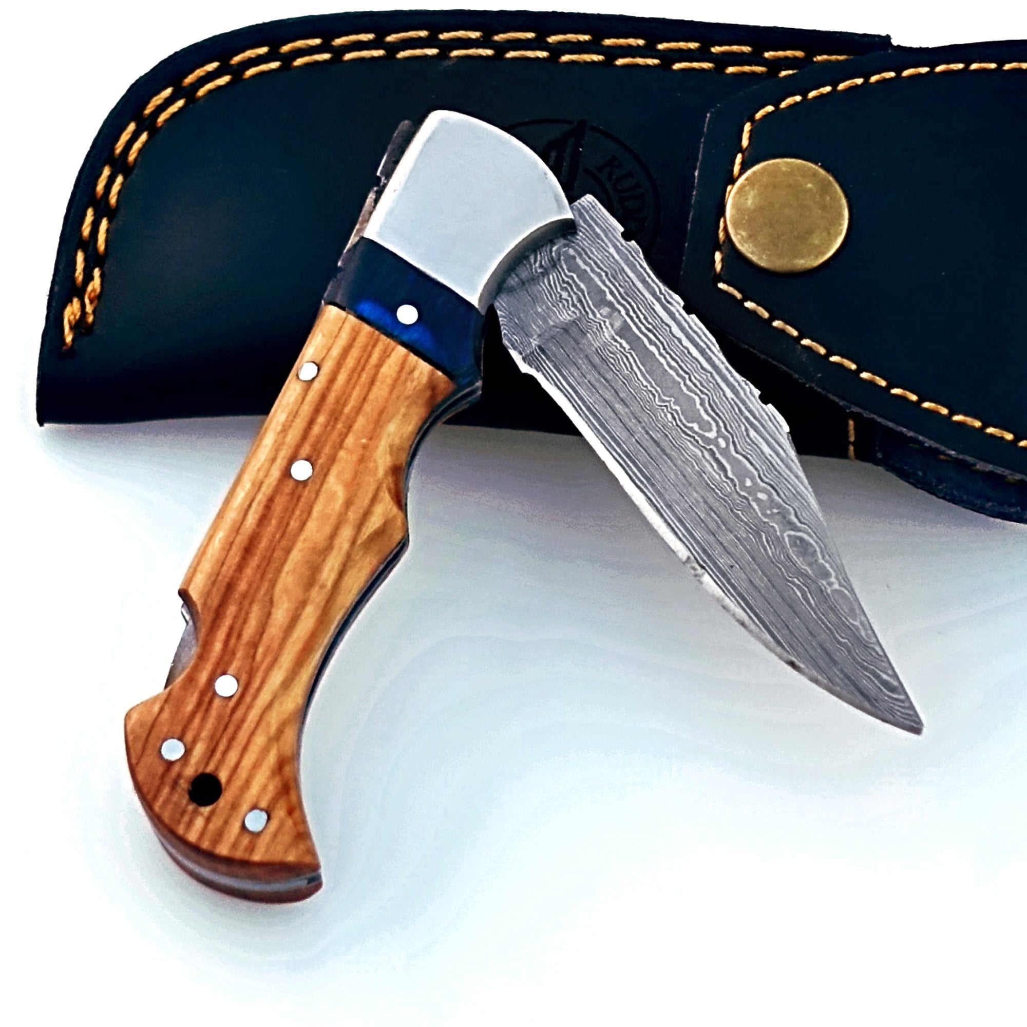 Damascus Steel Folding Knife – Durable & Secure Locking Blade