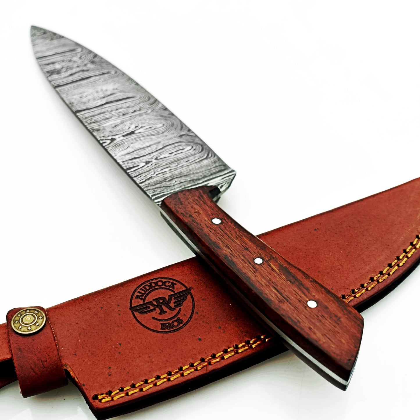 Rosewood Chef Knife - Damascus Steel - 12"