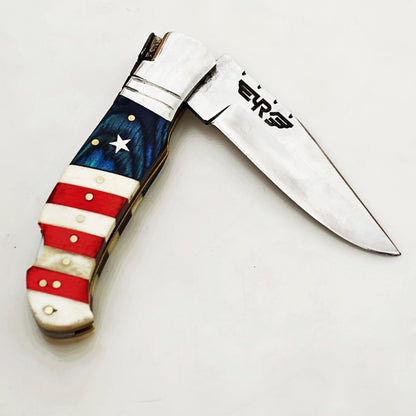 The Patriot Folding Knife -  Stainless Steel