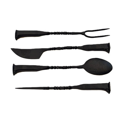 The Pinnacle Rustic Charcuterie Set - Carbon Black - 4 Piece