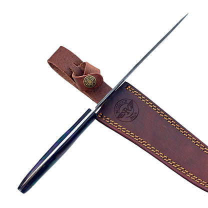 Horned Frog Fillet Knife - 7" Blade - Damascus Steel