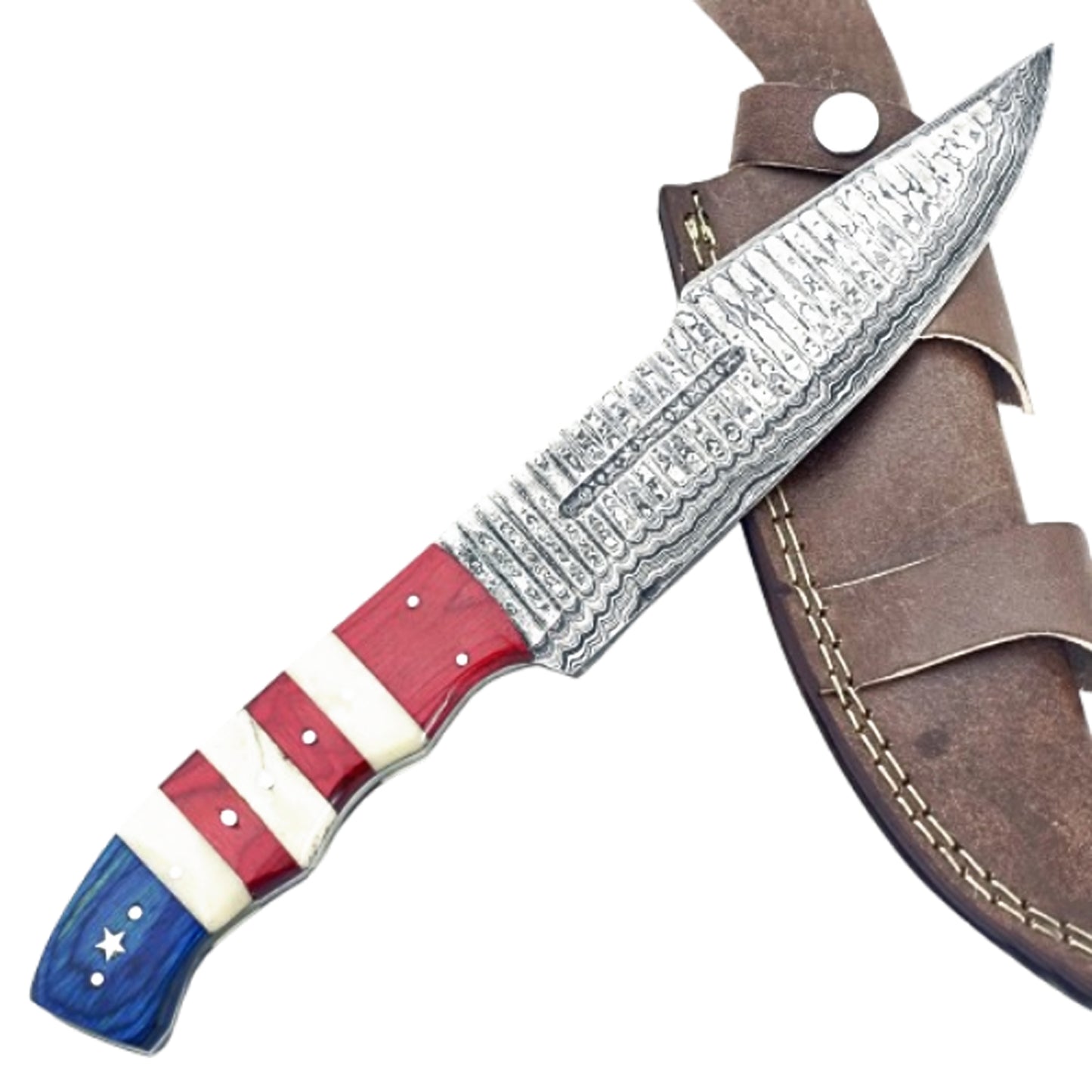 Patriot Large Fixed Blade - Damascus Steel