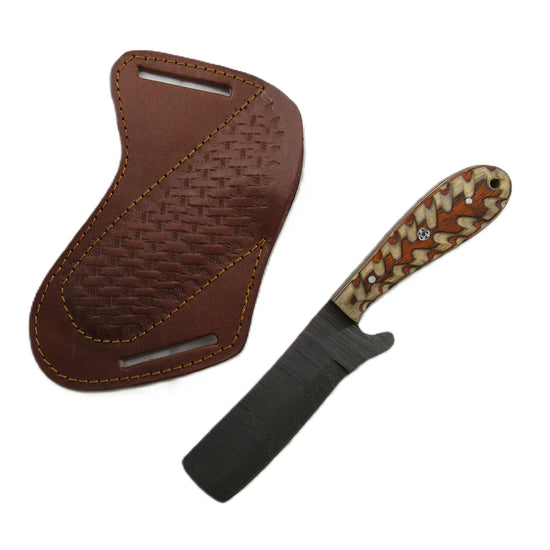 Ponderosa Utility Bull Knife - Fixed Blade - Damascus Steel