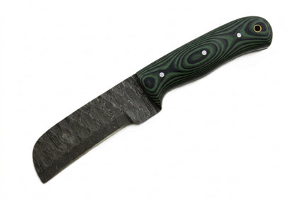 Longhorn Utility wood Bull Knife - Fixed Blade - Damascus Steel