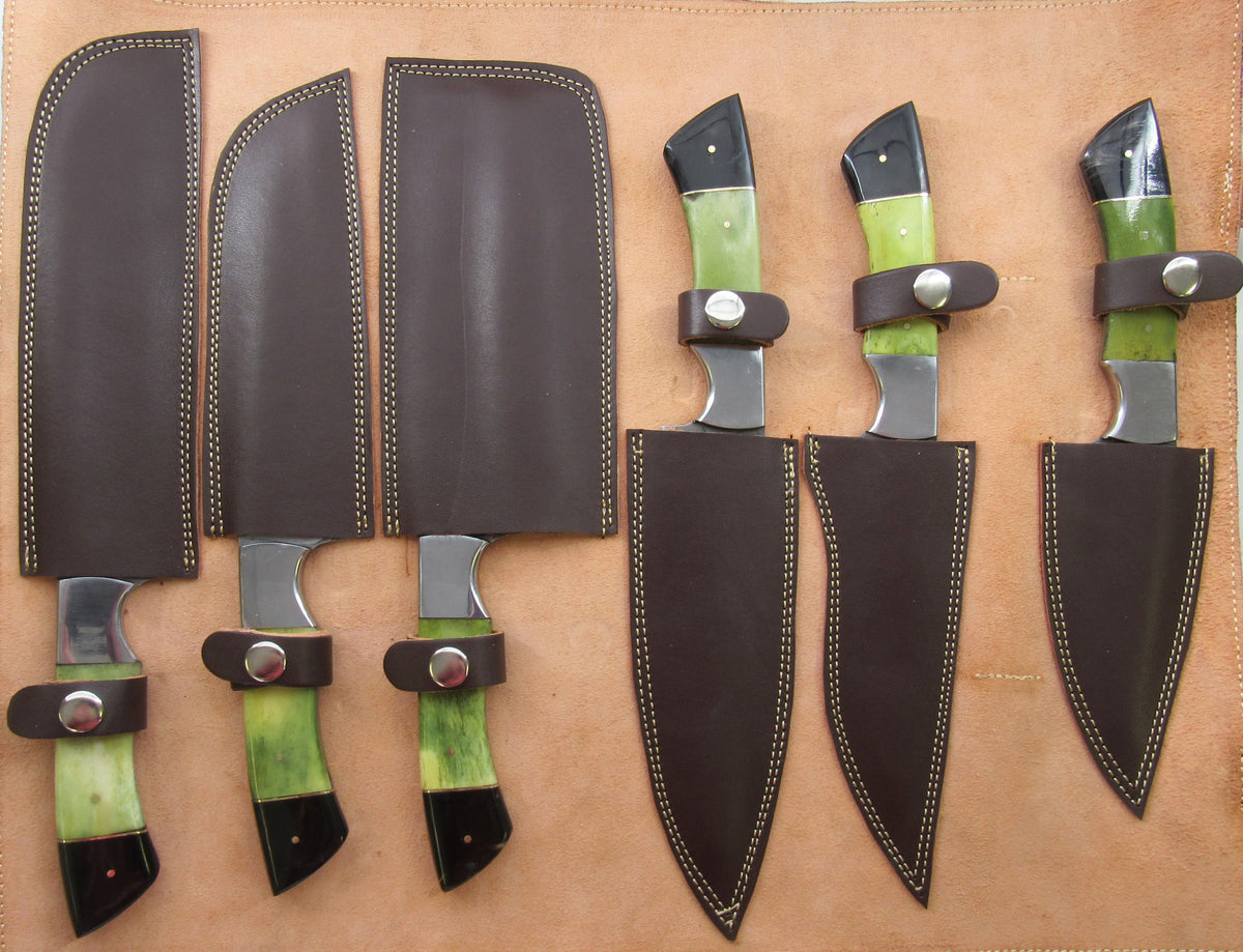 The Viper 6 Piece Chef Knife Set - Damascus Steel