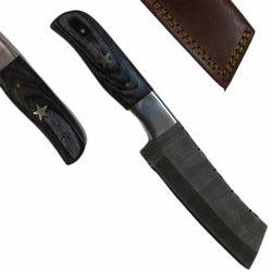 The Knight - Bull Blade Hunting Knife - Fixed Blade - Damascus Steel