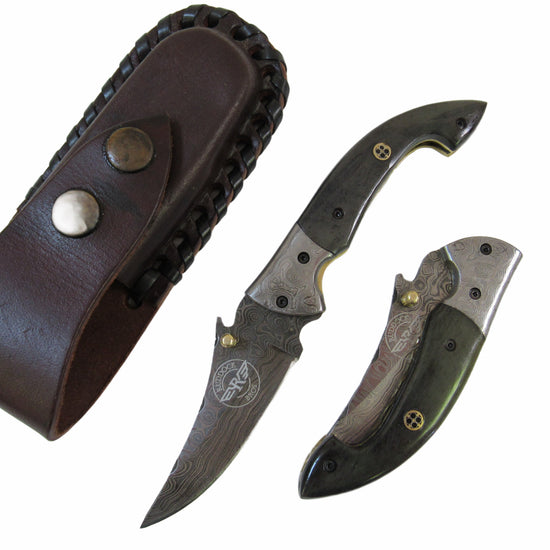 Tiburon Folding Knife - Damascus Steel