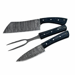 Blackwood Carving Set - Damascus Steel - 12"
