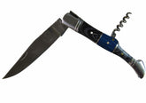 pocket knife by Ruddock Bros with hardwood handle and corkscrew stainless steel El Paso Texas