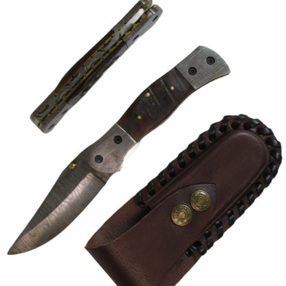 Pronghorn Folding Knife - Damascus Steel