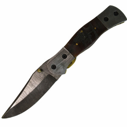 Pronghorn Folding Knife - Damascus Steel