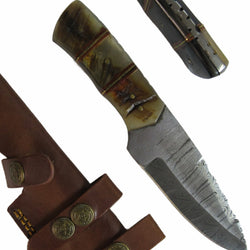 Pronghorn Hunting Knife - Fixed Blade - Damascus Steel