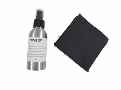 Ruddock Bros knife maintenance kit with mineral oil and flannel patches