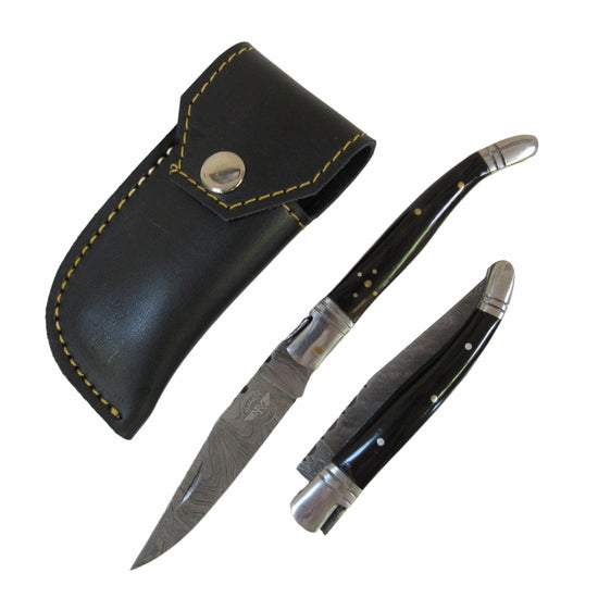 Monsignor Folding Knife - Damascus Steel