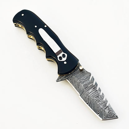 Panther Utility Folding Knife - Damascus Steel