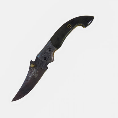 Tiburon Folding Knife - Damascus Steel