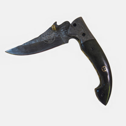 Tiburon Folding Knife - Damascus Steel
